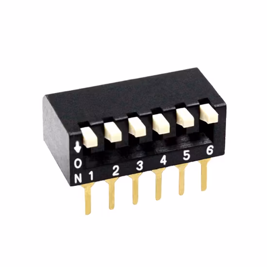 1ポジション薄型ピアノタイプ 取付ピッチ2.54mm DIPスイッチ