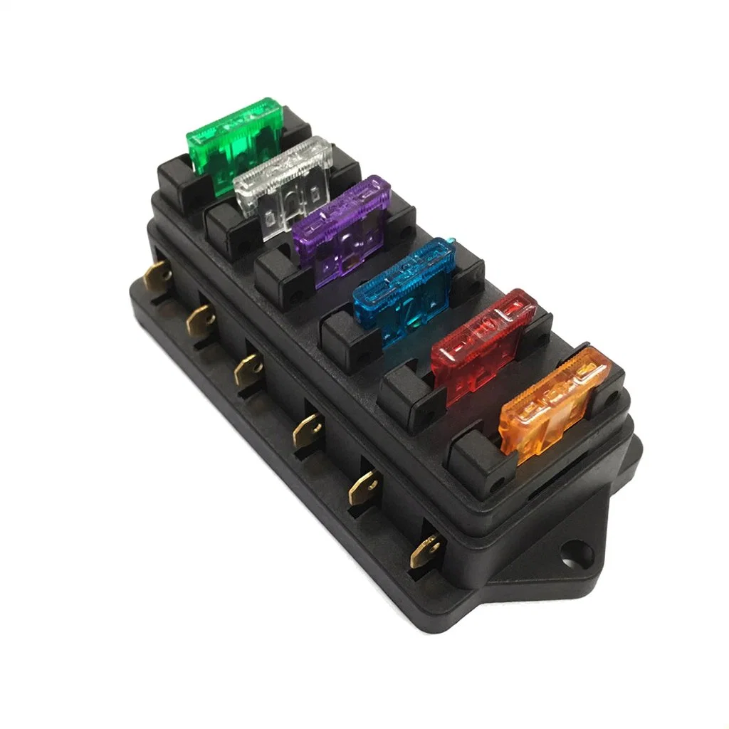 12V-24V Car 6 Way Circuit Standard Blade Fuse Box Holder